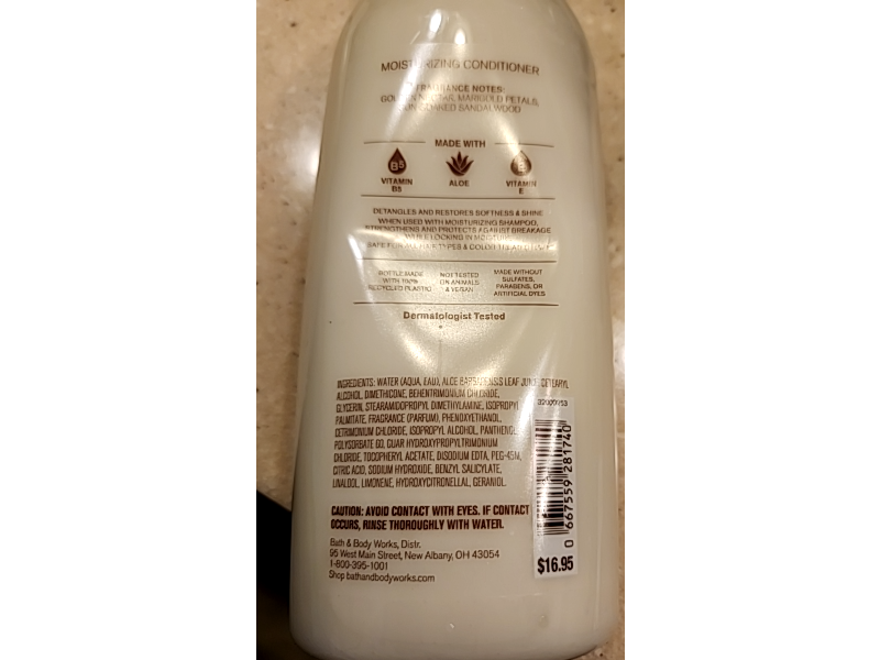 Bath & Body Works Moisturizing Conditioner, Gingham Glow, 16 fl oz/473 mL