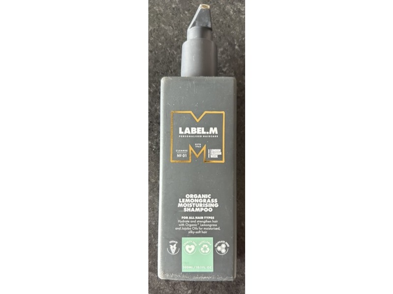 Label.M Moisturising Shampoo, Organic Lemongrass, 10.1 fl oz/300 mL