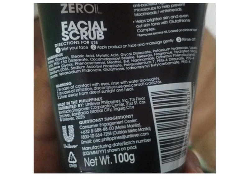Master Brightening Plus Facial Scrub, Gluathlone Complex & Zeroil, 100 g