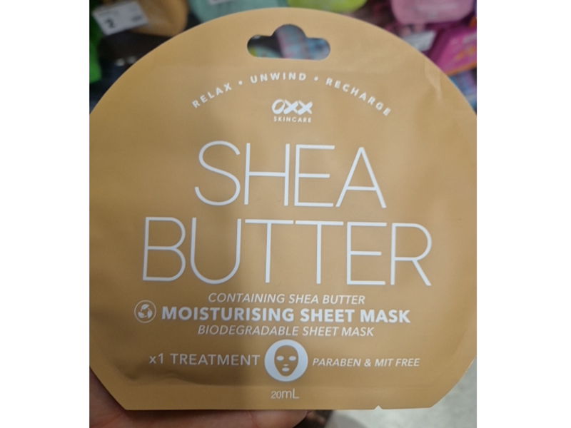 Oxx Skincare Moisturising Sheet Mask, Shea Butter, 20 mL