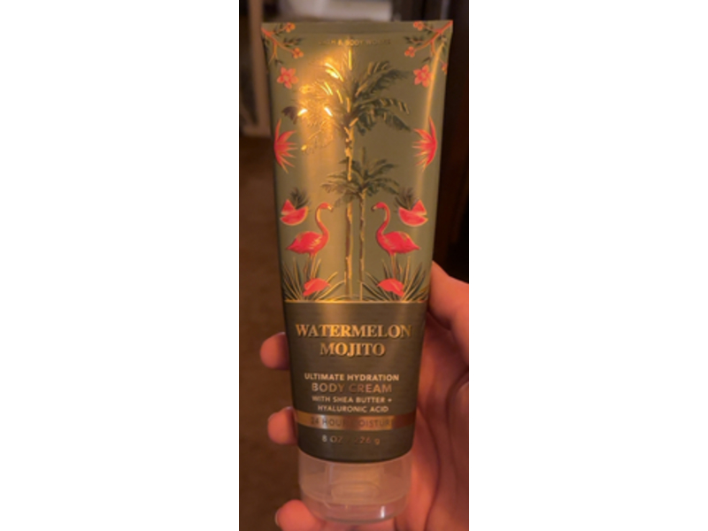 Bath & Body Works Watermelon Mojito Ultimate Hydration Body Cream, Shea Butter + Hyaluronic Acid, 8 oz/226 g, Pack Of 2