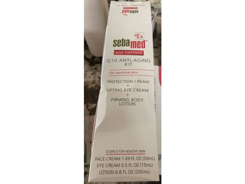 Sebamed Age Defense Q10 Anti-Aging Kit, Sensitive Skin, Kit Of 3