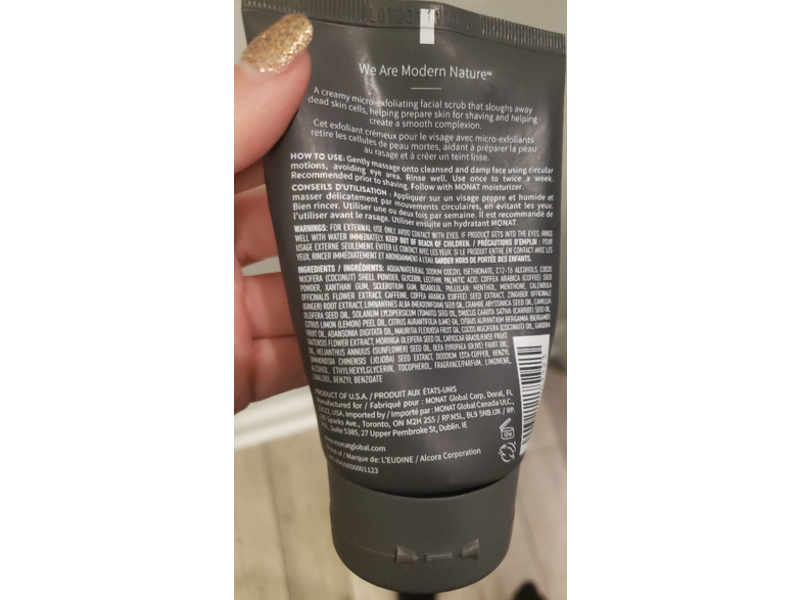 Monat For Men Essential Face Scrub, 3.4 fl oz/100 mL