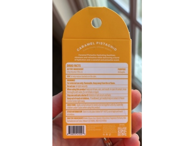 Vq Hydrating Hand Sanitizer, Caramel Pistachio, 1.01 fl oz/30 mL