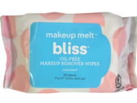 Bliss Makeup Melt Oil-Free Makeup Remover Wipes, Unscented, 30 Count - thumbnail 1
