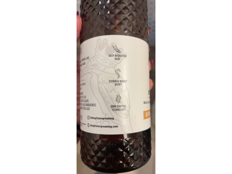 Kingfisher Grooming Co. Body Wash, Bergamot & Amber Woods, 18 fl oz/532 mL