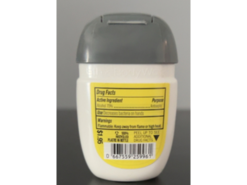 Bath & Body Works Moisturizing Antibacterial Hand sanitizer, Sunshine & Lemons, 1 fl oz/29 mL