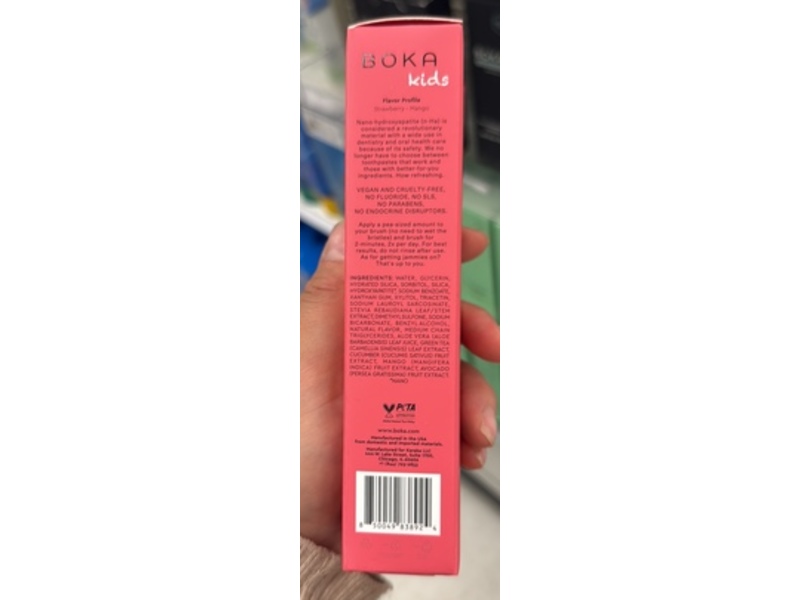 Boka Kids Nano-Hydroxyapatite Toothpaste, Strawberry, Mango, 3.4 oz/96 g