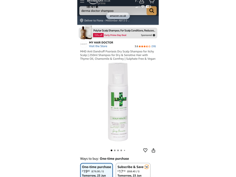 My Hair Doctor Scalp Health Shampoo, 8.5 fl oz/250 mL