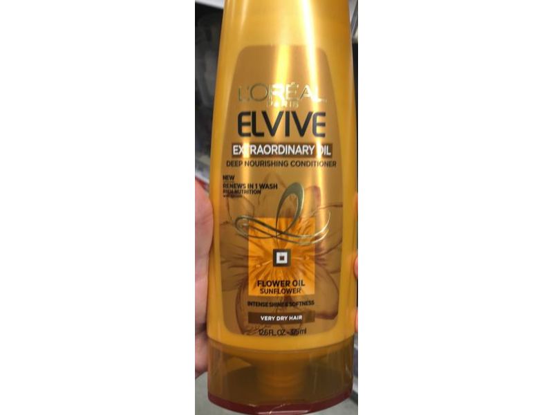 L'oreal Paris Elvive Extraordinary Oil Deep Nourishing Conditioner, Flower Oil Sunflower, Very Dry Hair, 12.6 fl oz/325 mL