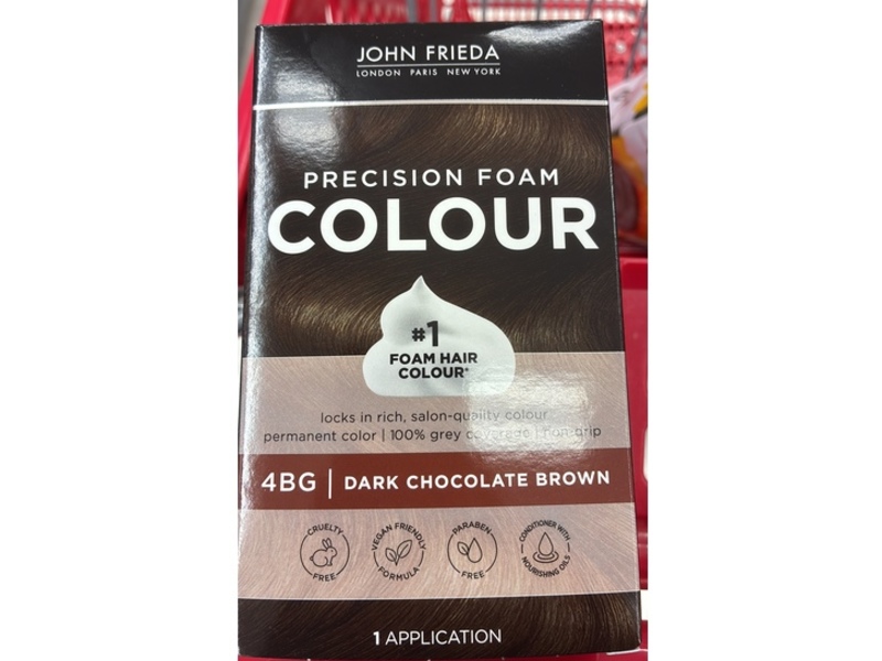 John Frieda Precision Foam Colour, 4BG Dark Chocolate Brown, 1 Application
