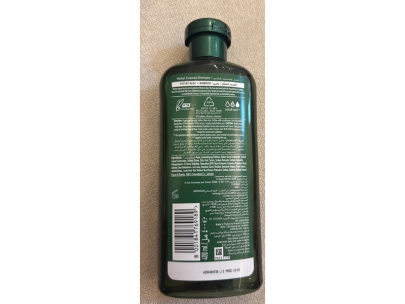 Herbal Essences Real Botanical Shampoo, Potent Aloe + Bamboo, 400 mL