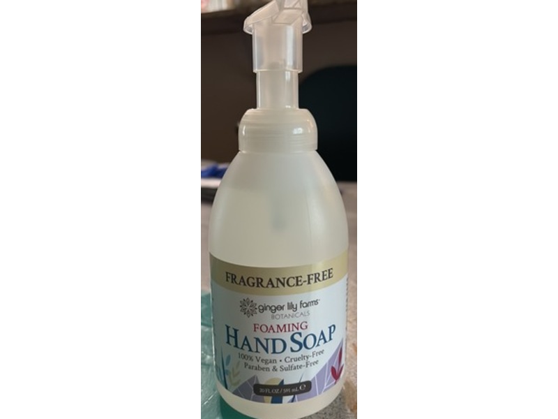 Ginger Lily Farms Foaming Hand Soap, Fragrance-Free, 20 fl oz/591 mL