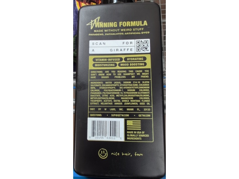 W Hydrating 2 in 1 Shampoo + Conditioner, Deep Woods, 16 fl oz/473 mL