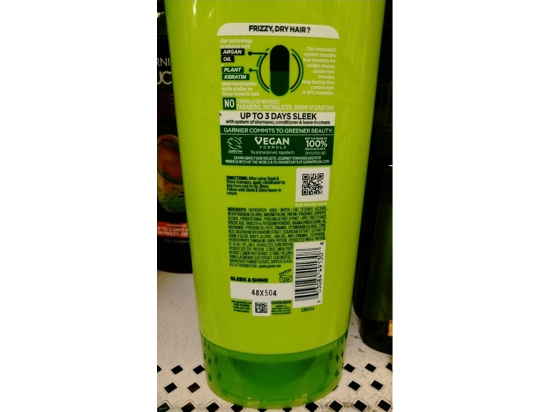 Garnier Fructis Sleek & Shine Smoothing Conditioner, 21 fl oz/621 mL