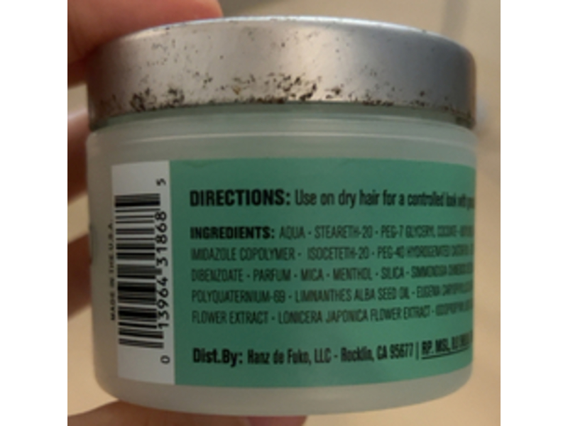 Hanz De Fuko Hybridized Wax, Med Hold, Satin Shine, 2 oz/56 g