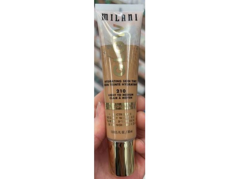 Milani Glow Hydrating Skin Tint, 210 Light To Medium, 10.05 fl oz/30 mL