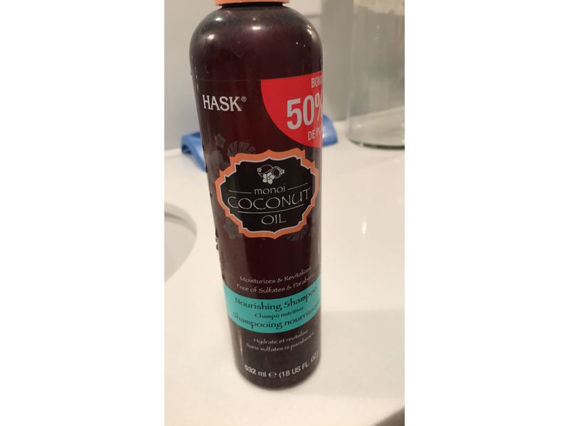 Hask Nourishing Shampoo, Monoi Coconut Oil, 18 fl oz/532 mL