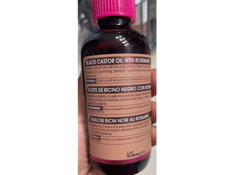 Okay Pure Naturals Black Castor Oil With Rosemary, Deep Moisture, 4 fl oz/118 mL