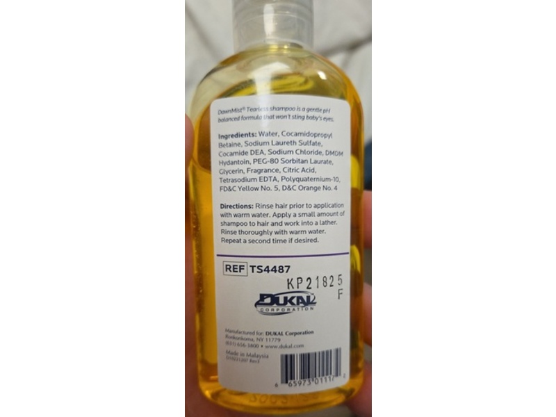 DawnMist Baby Care Tearless Baby Shampoo, Baby Fresh Scent, 4 fl oz/118 mL