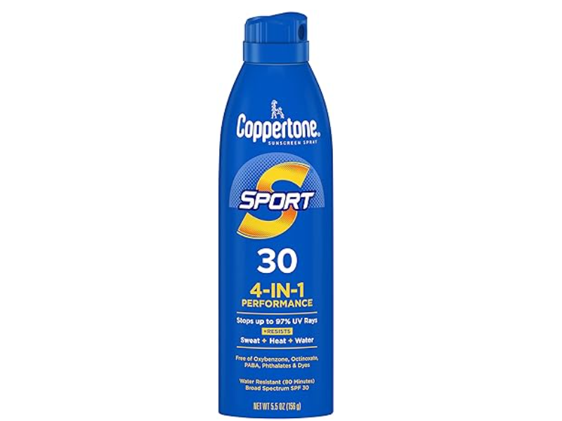 Coppertone Sport 4-In-1 Performance Sunscreen Spray, SPF 30, 5.5 oz/156 g