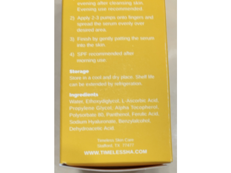 Timeless Serum, 20% Vitamin C, Vitamin E & Ferulic Acid, 1.7 oz/50 mL