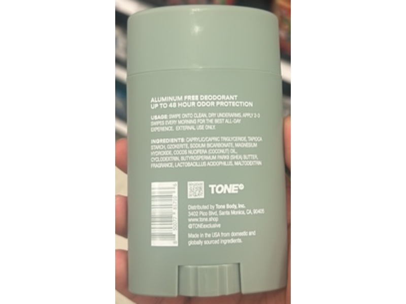Tone Eucalyptus Deodorant, Cool Mint, 2.65 oz/75 g