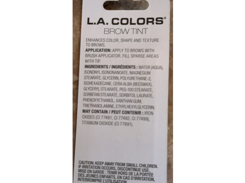 L.A. Colors Brow Tint, Medium Brown, 0.1 fl oz/3 mL
