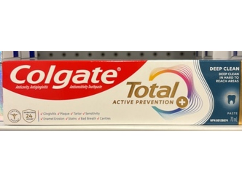 Colgate Total Active Prevention Deep Clean Toothpaste, 70 mL