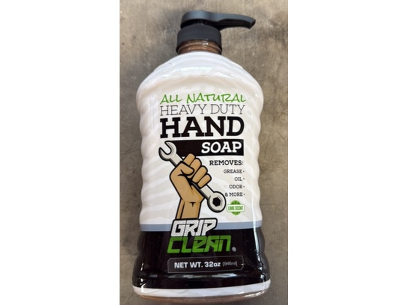 Grip Clean All Natural Heavy Duty Hand Soap, Lime Scent, 32 oz/946 mL