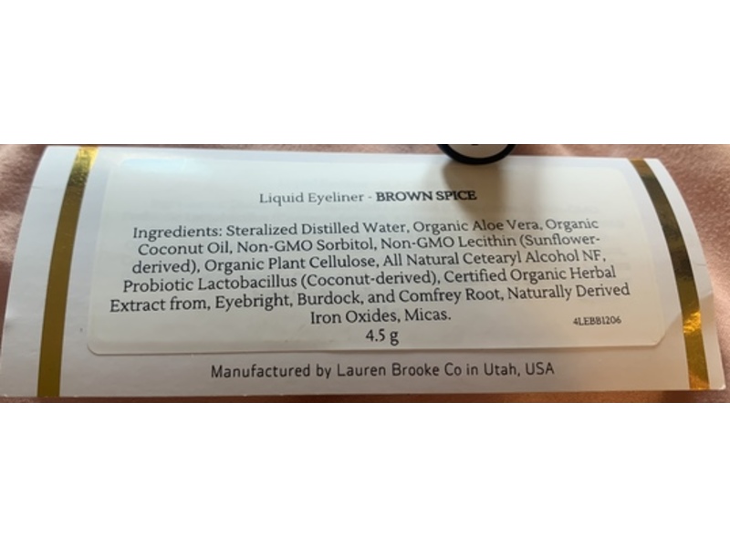 Lauren Brooke Liquid Eyeliner, Brown Spice, 4.5 g