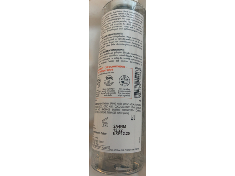 Avene Makeup Remover Micellar Water, 6.7 fl oz/200 mL