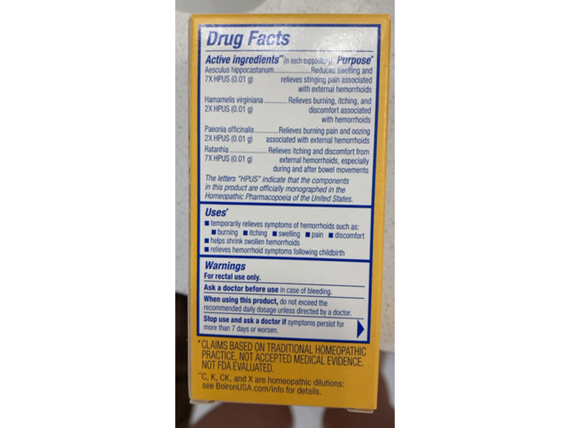 Boiron HemCalm Suppositories, 10 Count