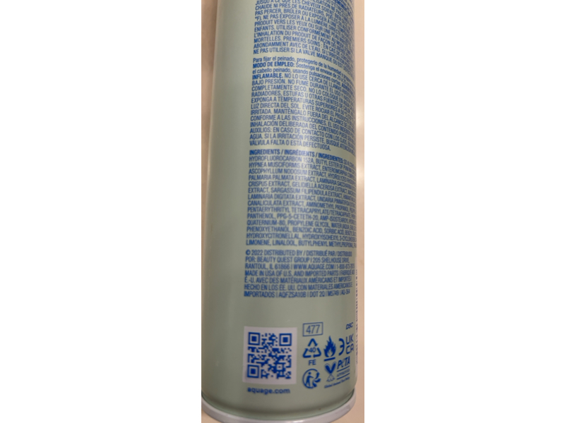 Aquage Freezing Spray, Powerful Hold Hairspray, 10 oz/284 g