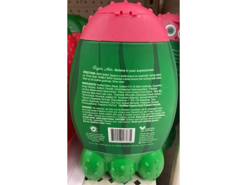 Raw Sugar Kids Bubble Bath + Body Wash, Watermelon Lemonade, 12 fl oz/354 ml