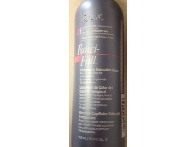 Roux Fanci-Full Temporary Hair Rinse, 21 Plush Brown, 15.2 fl oz/450 ml