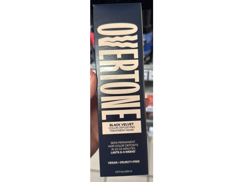 Overtone Semi-Permanent Color Depositing Treatment Mask, Black Velvet, 4.5 fl oz/133 mL