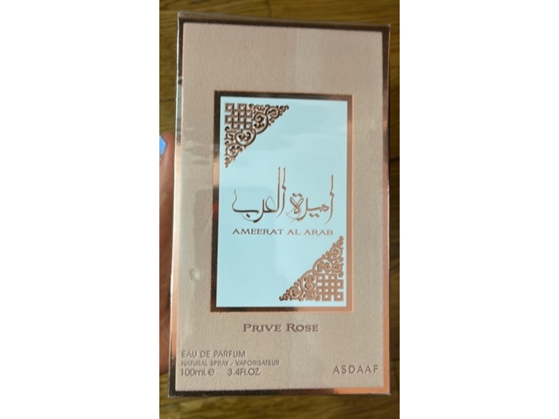 Lattafa Asdaaf Ameerat Al Arab Eau De Parfum, Prive Rose, 3.4 fl oz/100 mL
