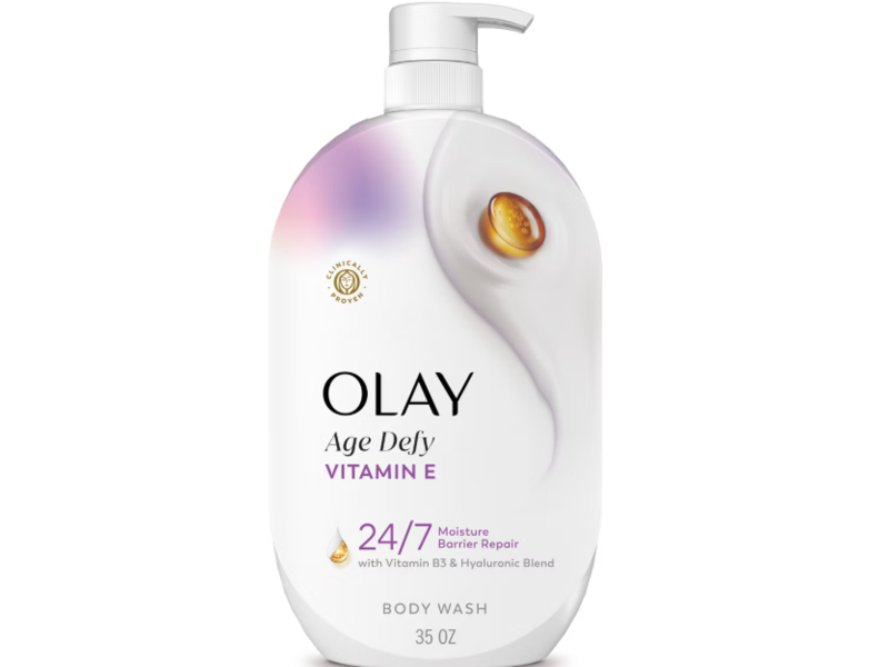 Olay Age Defy Moisture Barrier Repair Body Wash, Vitamin E, 35 fl oz/1.03 L