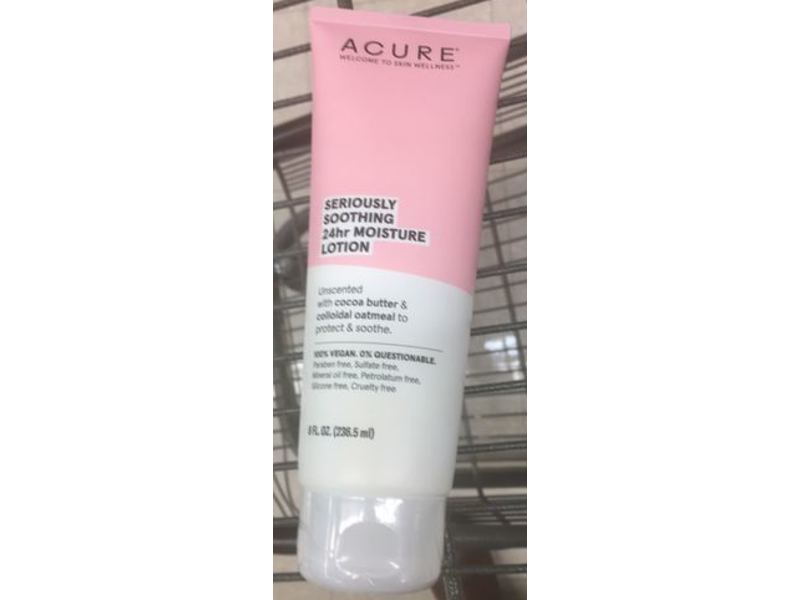 Acure Seriously Soothing 24-hr Moisture Lotion, Unscented, 8 fl oz/236.5 mL