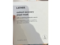 Lather Radiant Recovery Sheet Mask, 0.68 fl oz/20 mL, 5 Count - thumbnail 2
