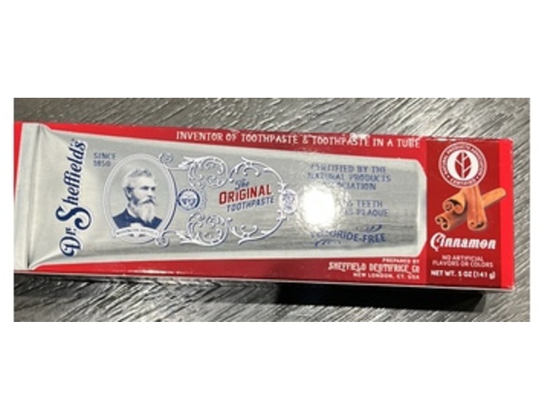 Dr. Sheffield’s The Original Toothpaste, Cinnamon, 5 oz/141 g, 2 Pack