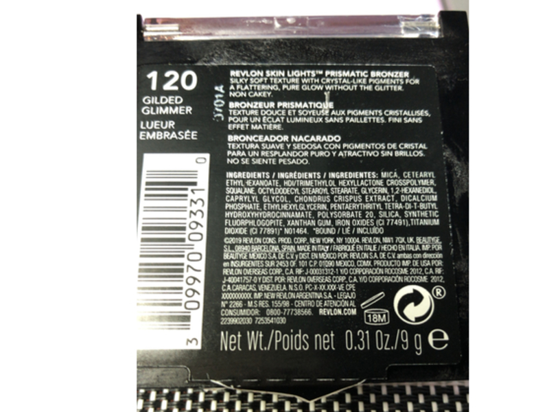 Revlon Skin Lights Prismatic Bronzer, 120 Gilded Glimmer, 0.31 oz/9 g