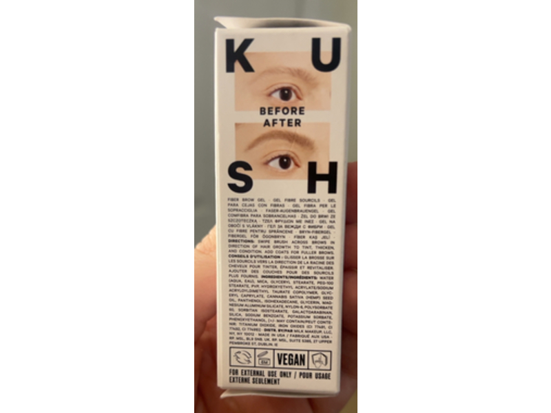 Milk Makeup Kush Fiber Brow Gel, Dutch (Medium to Dark Brown), 0.15 fl oz/4.5 mL