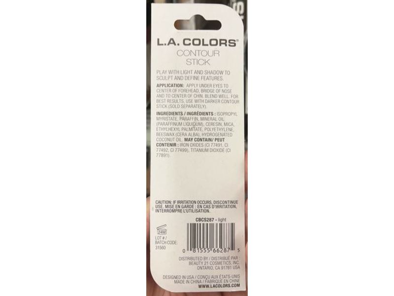 L.A. Colors Contour Stick, Light, 0.07 oz/1.9 g