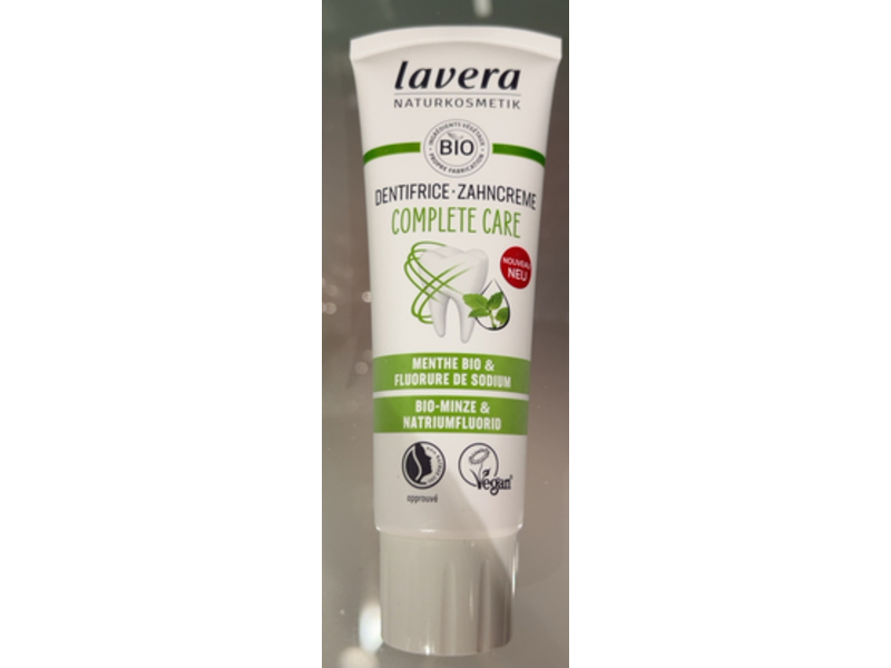 Lavera Naturkosmetik Complete Care Toothpaste, Mint & Sodium Fluoride, 75 mL