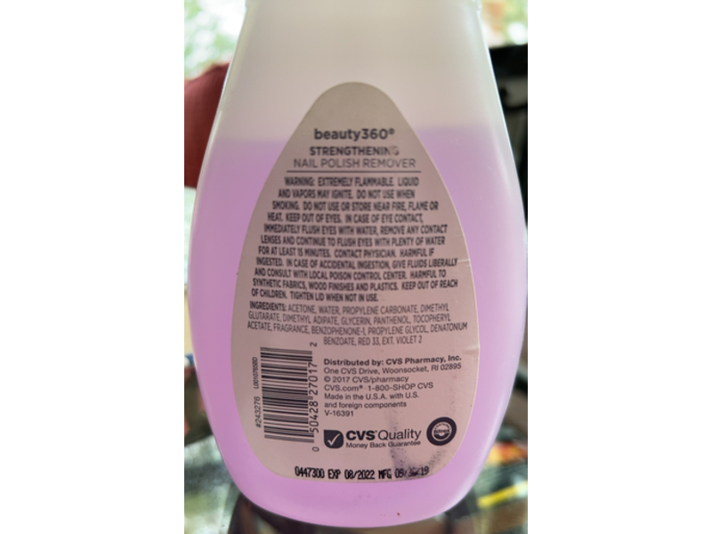 Beauty 360 Strengthening Nail Polish Remover, 10 fl oz/295 mL