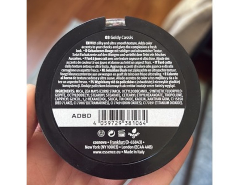 Essence Pure Nude Baked Blush, 03 Goldy Cassis, 0.24 oz/7 g