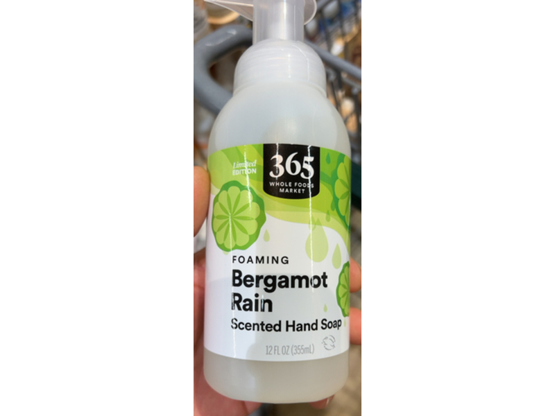 365 Whole Foods Market Foaming Hand Soap, Bergamot Rain, 12 fl oz/355 mL