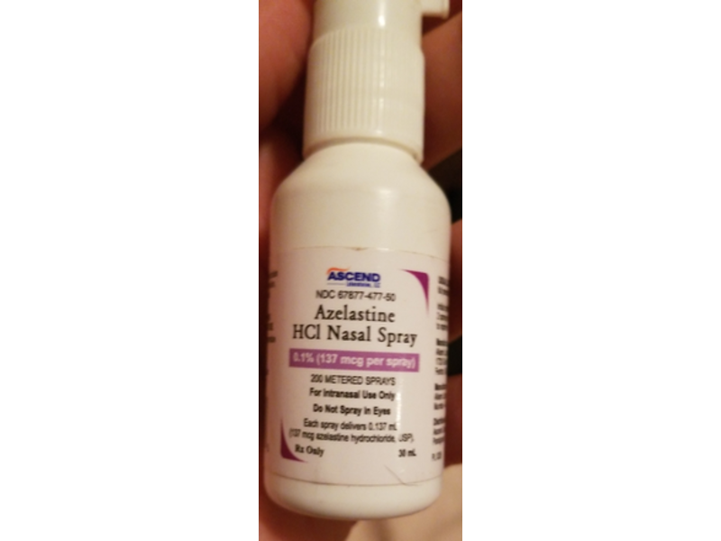 Azelastine HCl Nasal Spray 0.1%, 30 mL, Ascend Laboratories (RX)